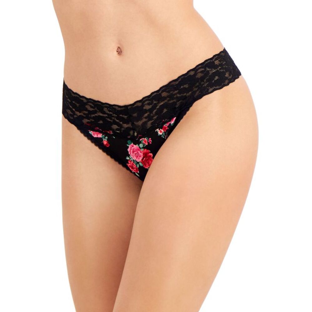 INC International Concepts Womens Lace Trim Thong Underwear
